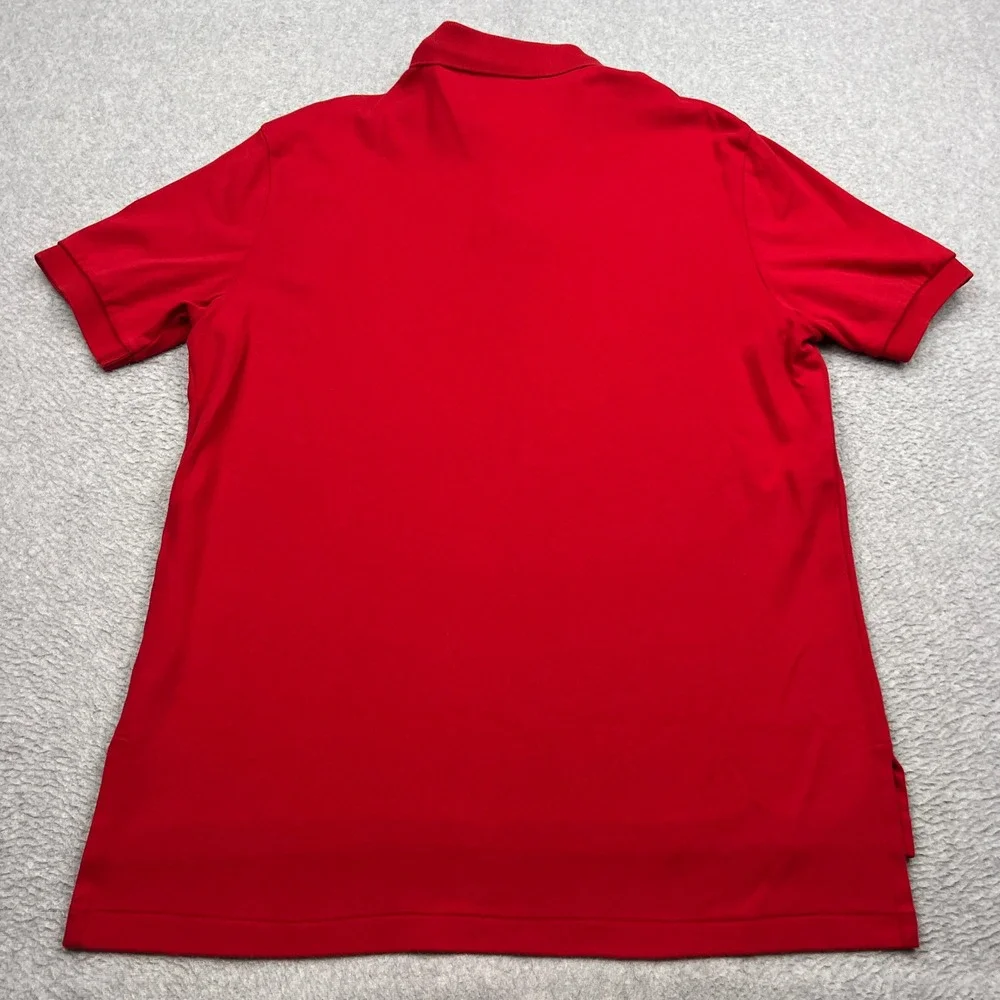 Polo Ralph Lauren Shirt Mens Large Red Short Sleeve Button Embroidered Pony Logo